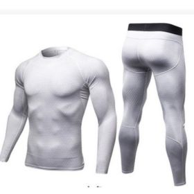 Men's Casual And Comfortable Compression Muscle Gym Shorts (Option: White-M-Long)