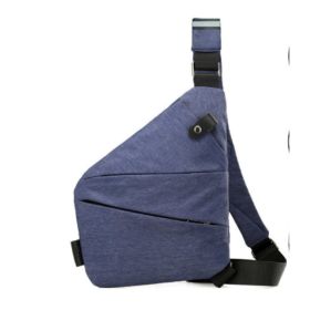 Men's Multifunctional Shoulder Bags Sports Chest Pack Bags (Option: Blue right chest style)