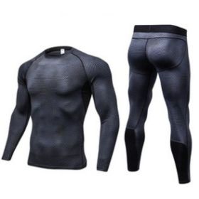 Men's Casual And Comfortable Compression Muscle Gym Shorts (Option: Black-S-Long)