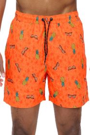 Pineapple Swim Trunks Board Shorts (Color: Orange, size: XL)