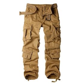 Three-dimensional Pocket Overalls Men's Multi-pocket (Option: Eight Pockets Military Yellow-31)